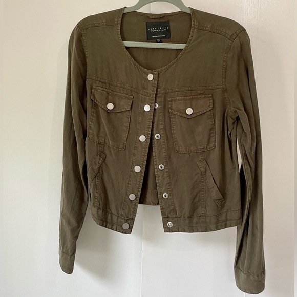 Sanctuary Jackets & Coats Sanctuary Army Green Cropped Jacket